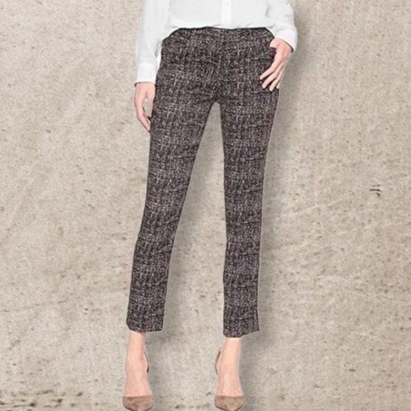 Banana Republic Petite - Black white crosshatch sloan pant - Picture 9 of 10